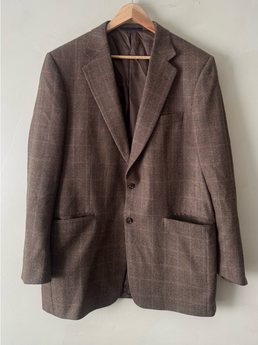 Burberry Brown Plaid Sport Coat